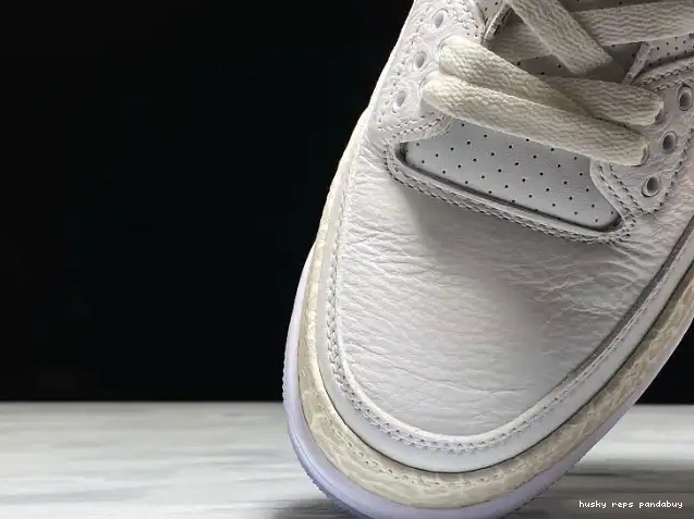 Rep Husky Jordan Air White Triple 3 Retro 136064-111 0509